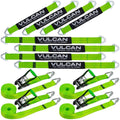 Complete Axle Strap Tie Down Kit with Wire Hook Ratchet Straps G288