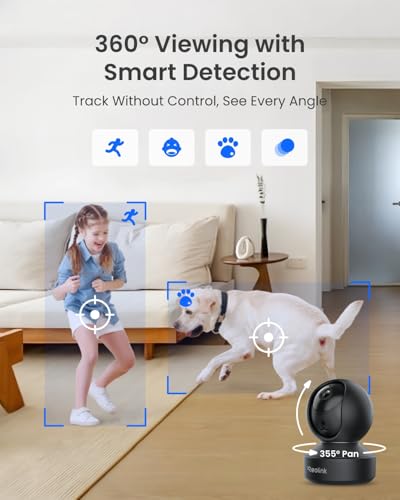 3K PT Wi-Fi Indoor Camera with Night Vision and Two-Way Audio J12975