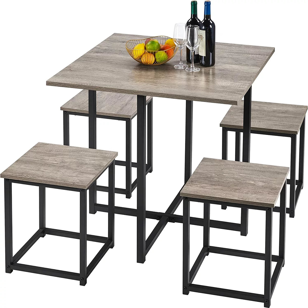 5-Piece Dining Table Set with 4 Stools G483410