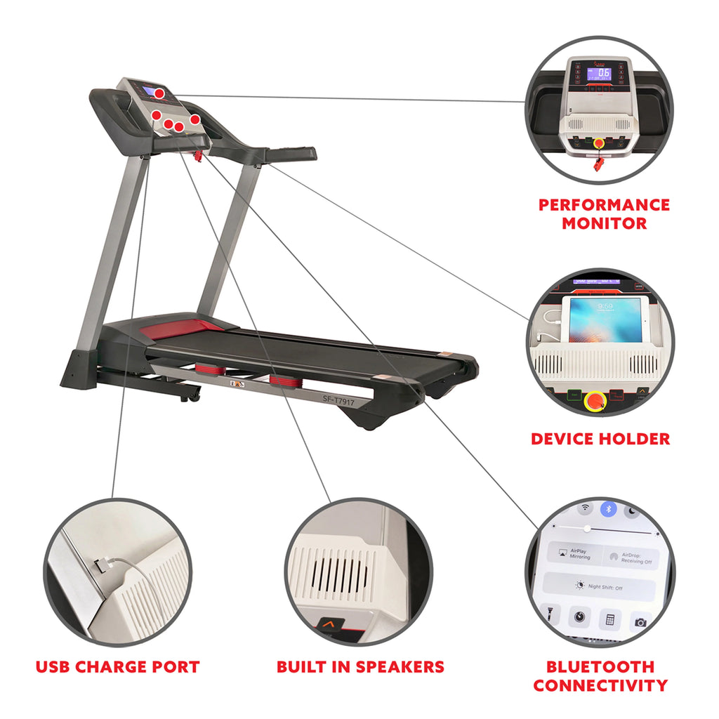 Electric Incline Treadmill with Bluetooth Speakers V842119