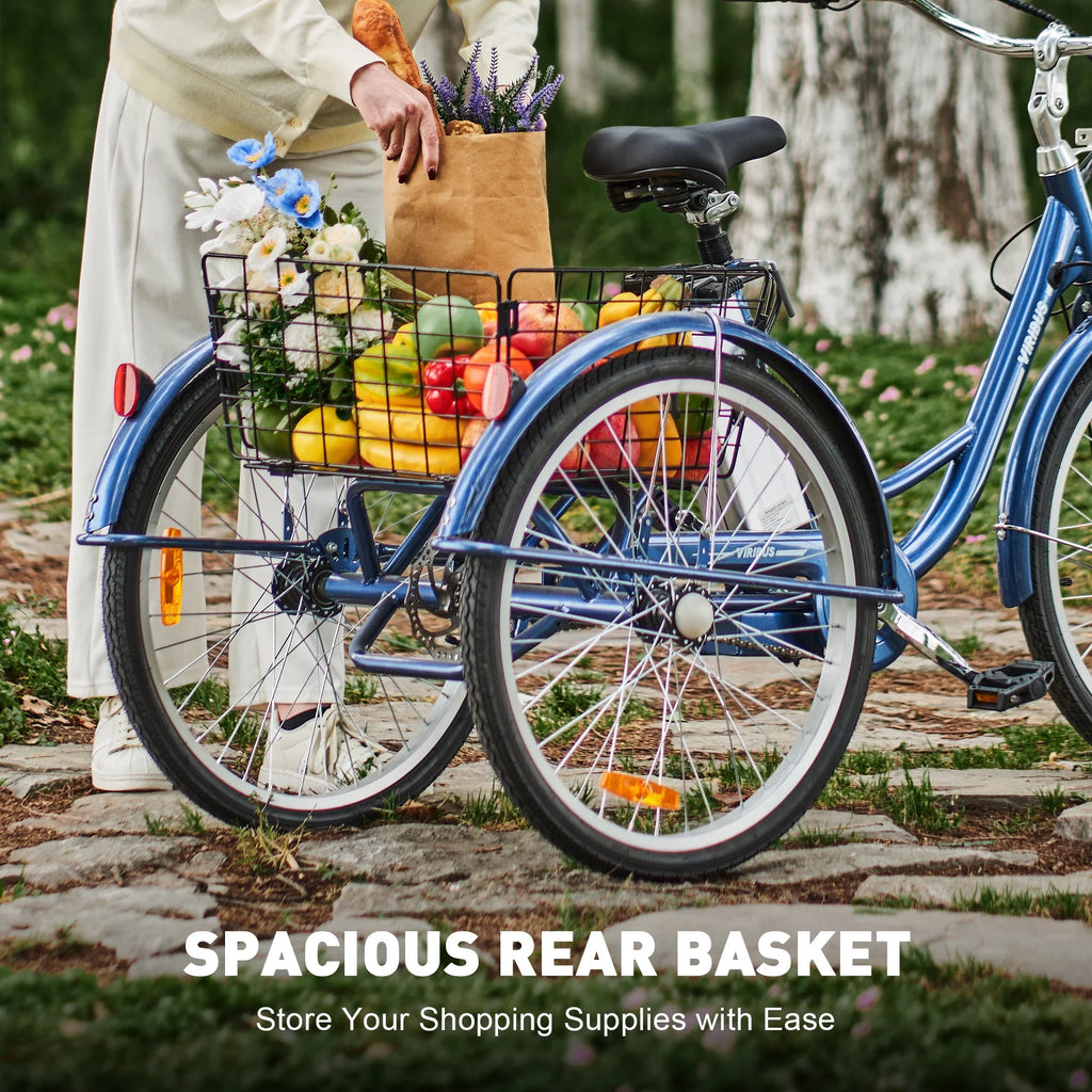 26" 350W Electric Tricycle with Basket A218429
