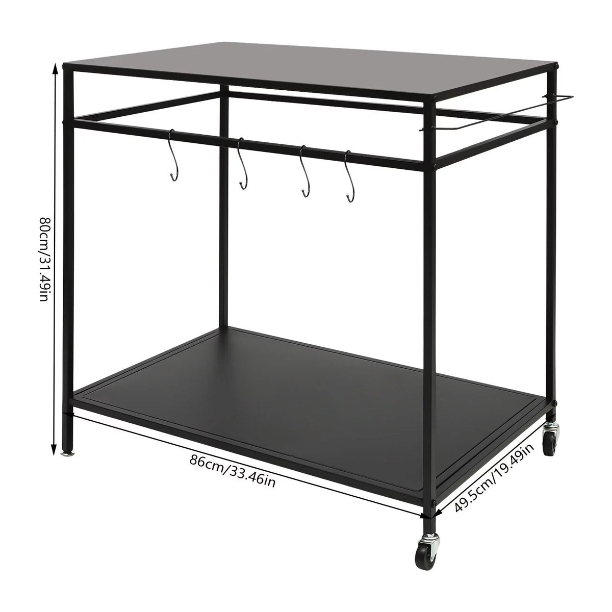 Outdoor Grill Cart with Storage and Spice Rack T81596