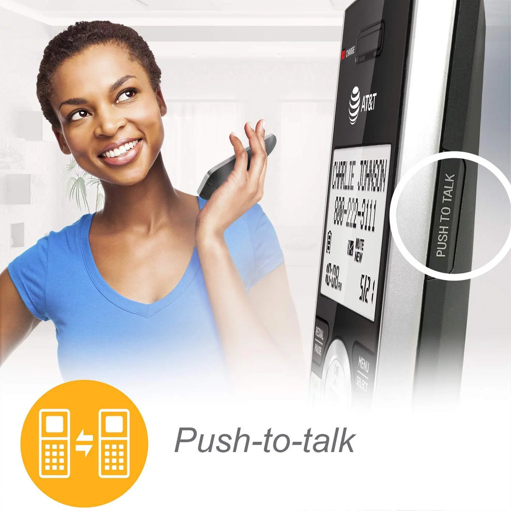 Silver/Black Cordless Phone with 4 Handsets I815