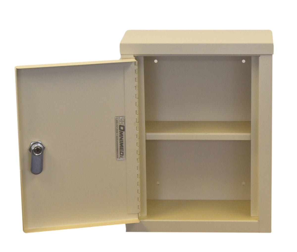 Painted Steel Mini Wall Storage Cabinet with Combo Lock in Beige T31736