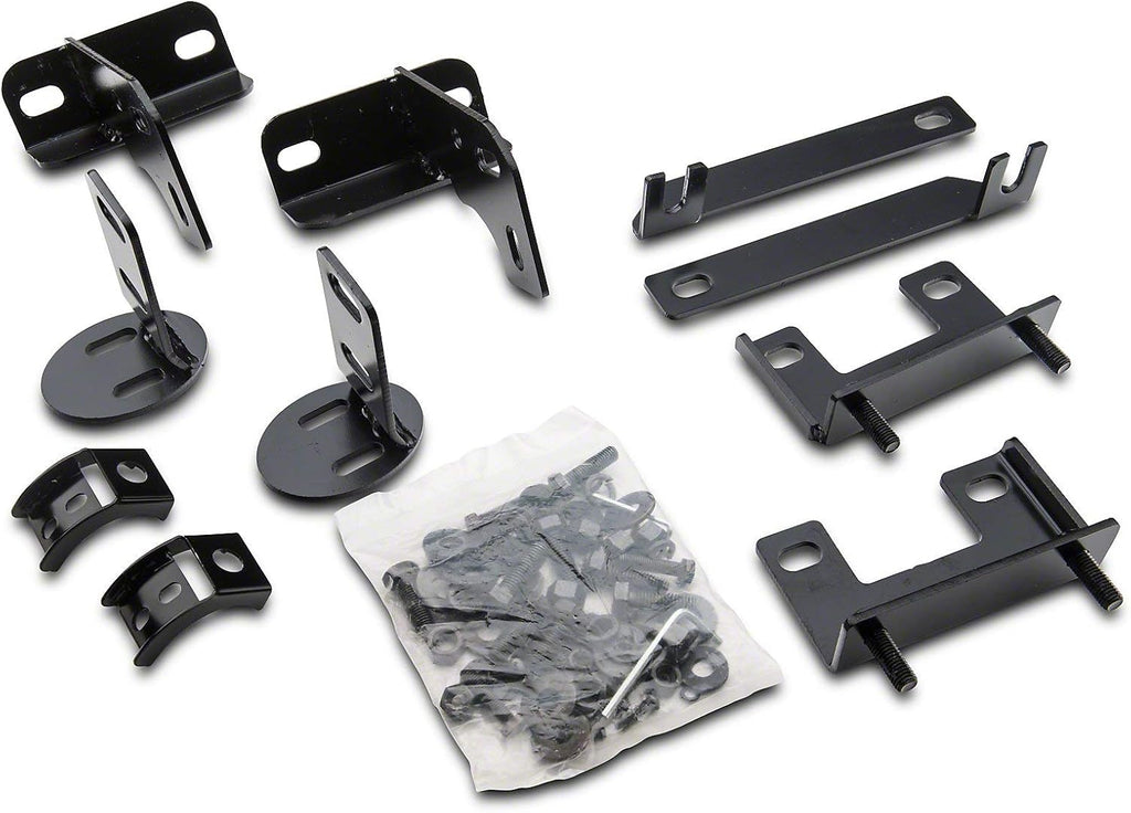 Black 3.50-Inch Oval Bull Bar with Skid Plate P79206