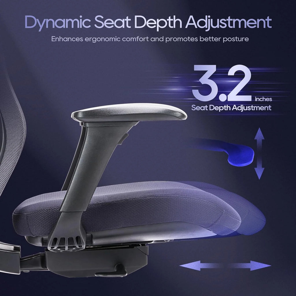 Ergonomic Mesh Office Chair with 4D Armrests Grey T79678