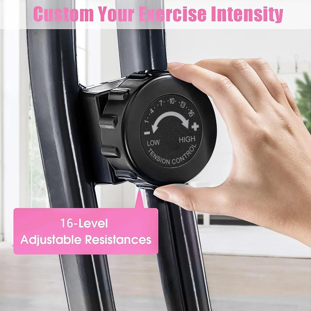 Foldable Magnetic Exercise Bike 300 lbs with Backrest R838