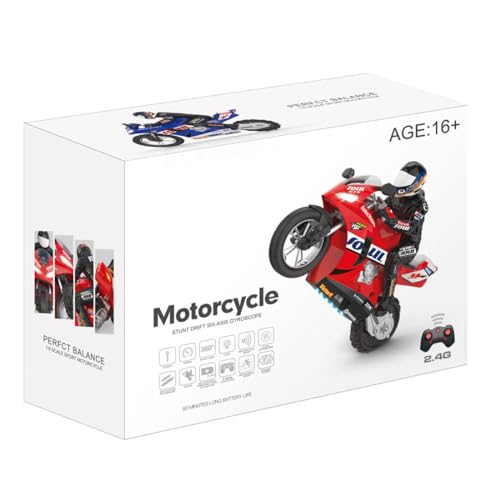 Remote Control Dual-Motor Self-Balancing Motorcycle 2.4G 1/6 Blue W342775
