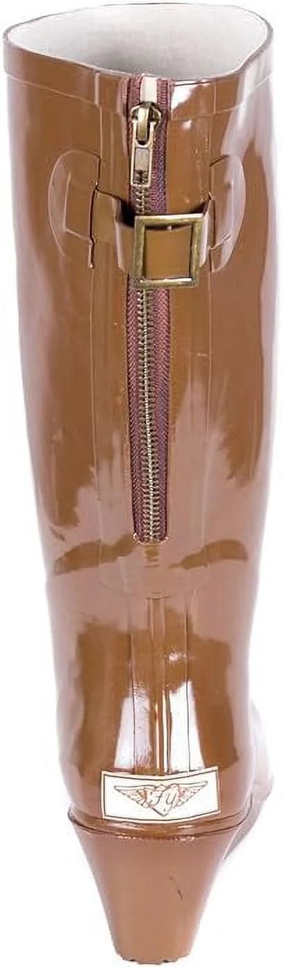 Tall Wedge Printed Plaid Rain Boot I249