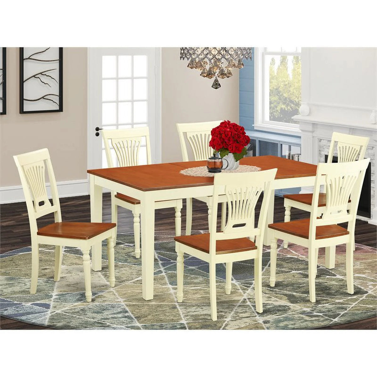 7-piece Wood Kitchen Table Set T5058