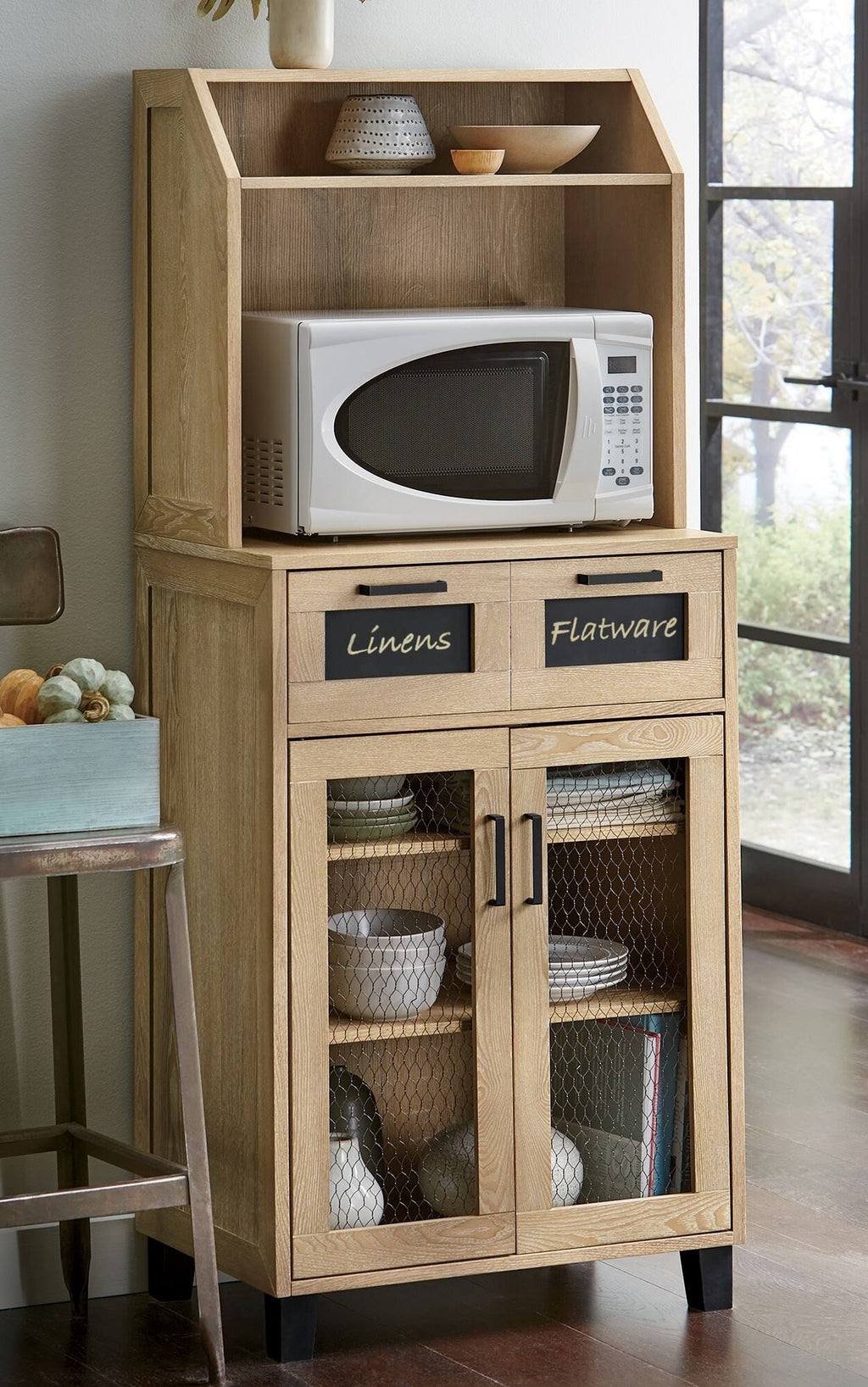 Brown Wood Microwave Cart T492997