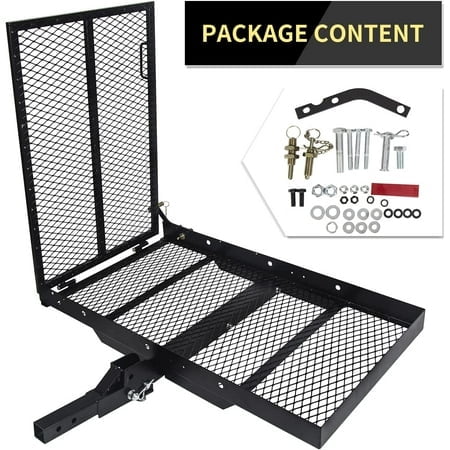 500lbs Hitch Mounted Cargo Carrier with Loading Ramp M872923