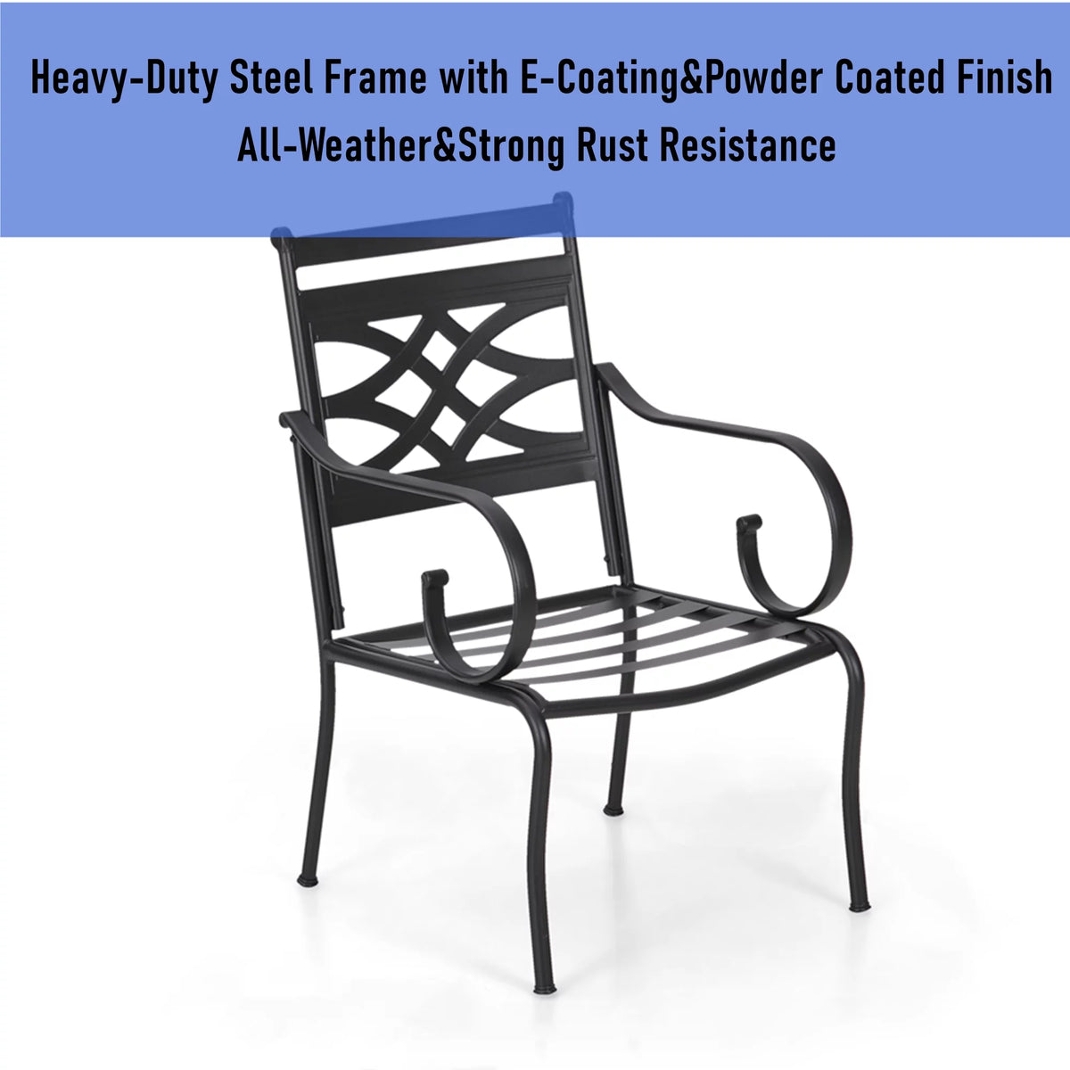 5-Piece Outdoor Dining Set with Cushioned Chairs & Round Table O3670