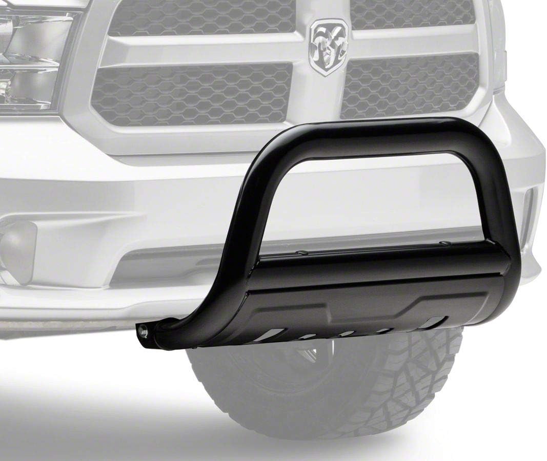 Black 3.50-Inch Oval Bull Bar with Skid Plate P79206