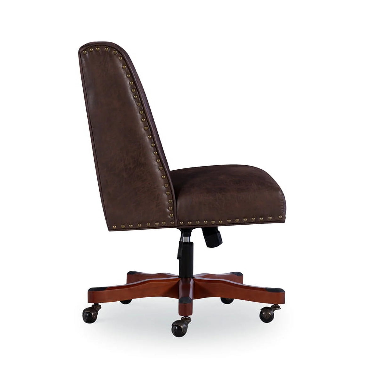 Wood Upholstered Office Chair in Brown T3691