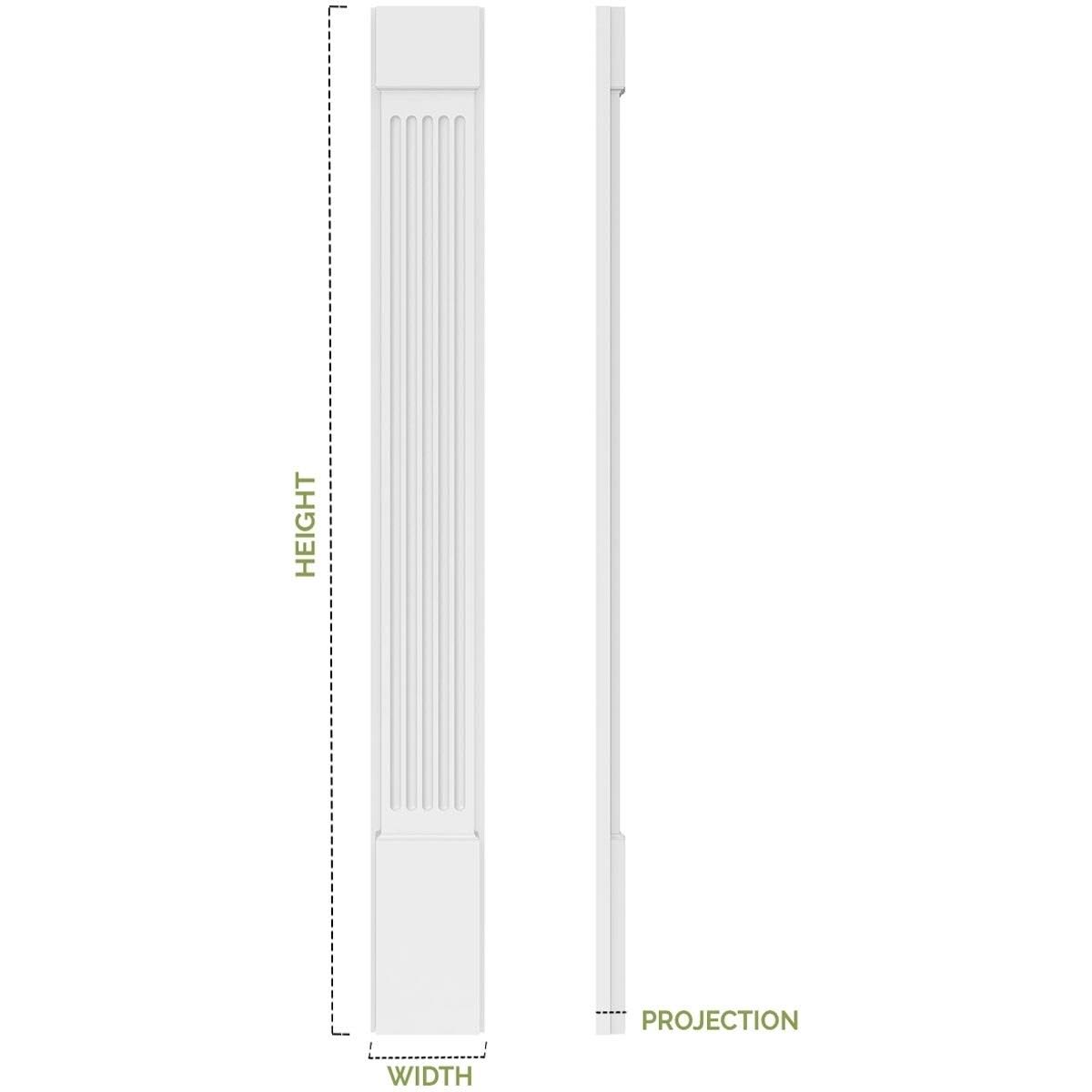 Plain PVC Pilaster with Decorative Capital & Base (Pair) R643