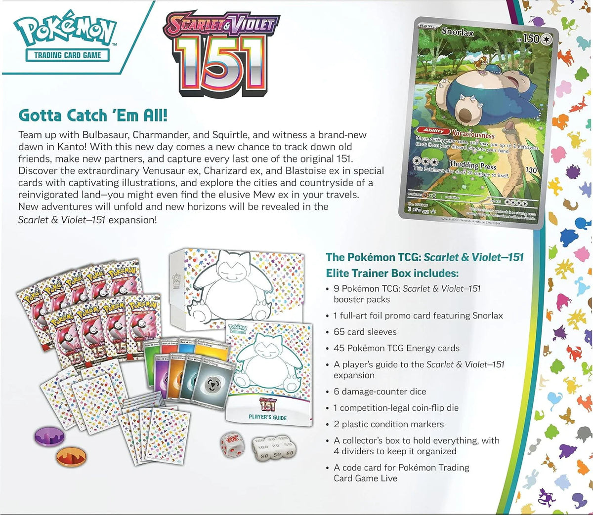 Pokemon Trading Card Games 151 Elite Trainer Box 9 Booster Packs X2592