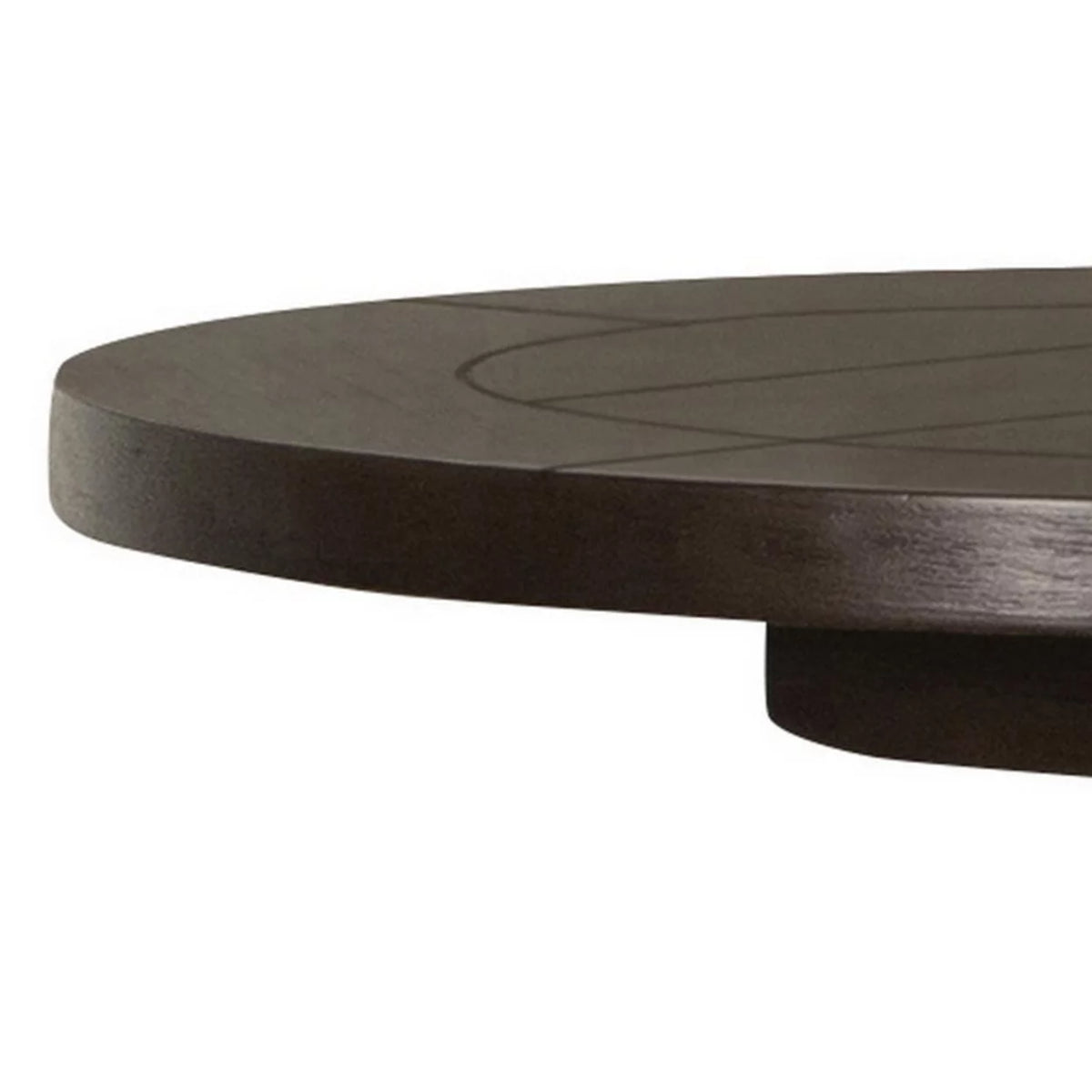 24 Inch Round Side End Table Dark Brown R8048