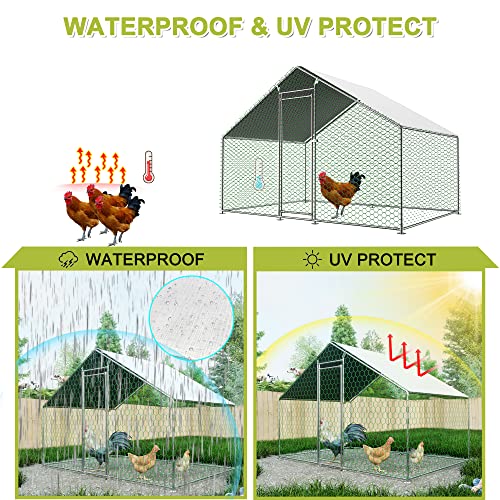 Waterproof Outdoor Metal Chicken Coop Cover 11.38’Lx6.33’W 2 Pack L474650