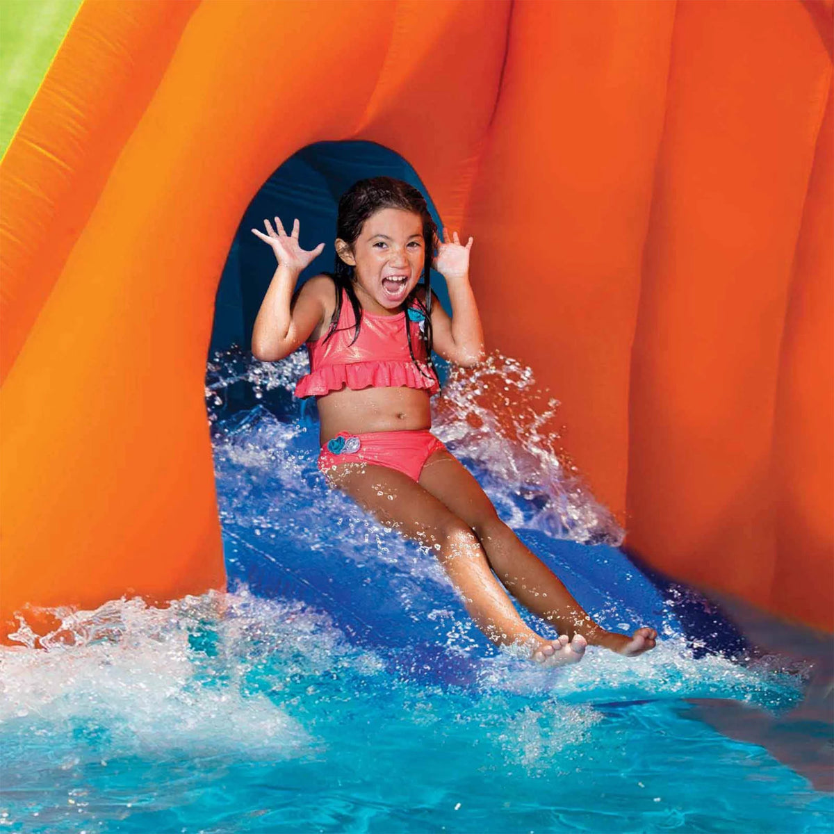 Inflatable Water Park with Slide and Water Cannons V4516