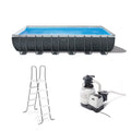 24' x 12' x 52 Rectangular Frame Swimming Pool with Pump Q7255