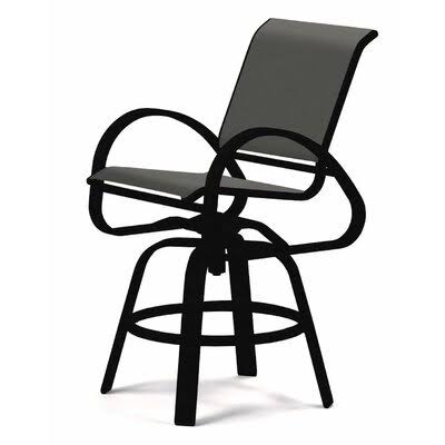 Patio Bar Stool Textured Black Titanium W1881