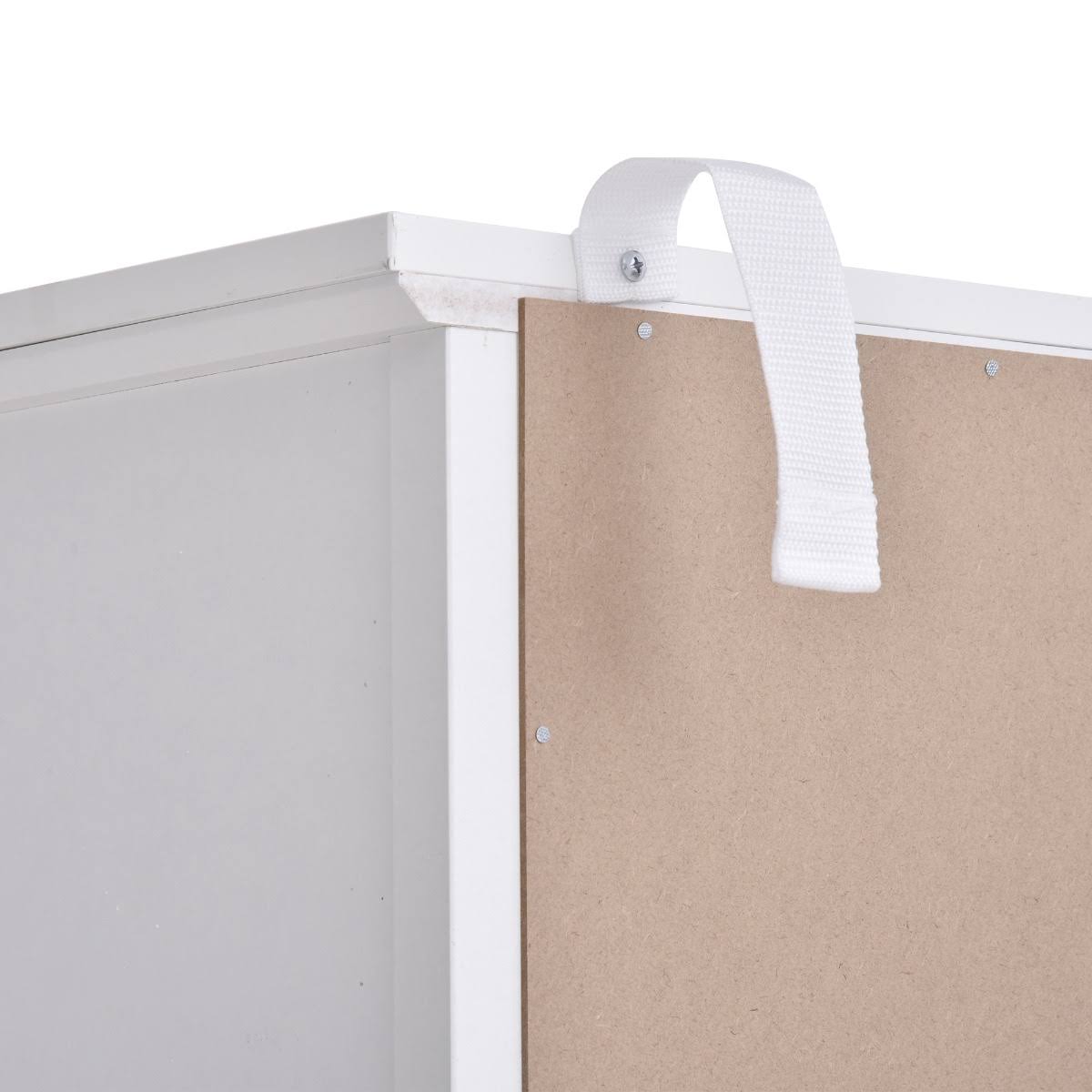 White Storage Cabinet Bookcase with Adjustable Shelves T1417