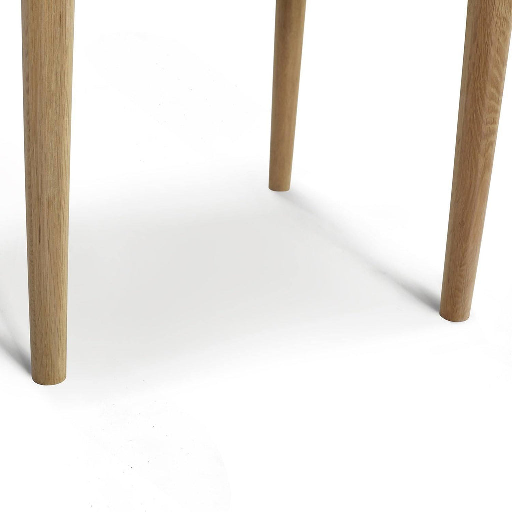 Square Italian Carrara White Marble Side Table with Legs - Tan G8240