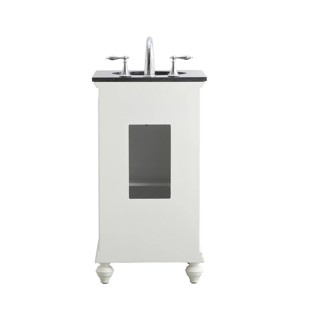 Grey 18 inch Bathroom Vanity Cabinet Set with Granite Top T2343