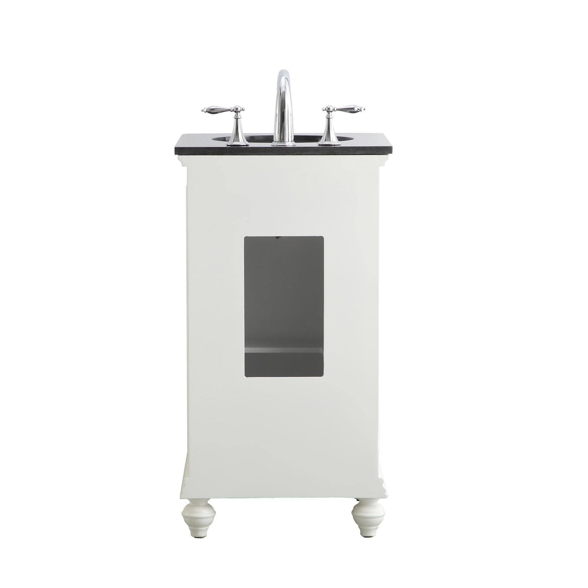 Grey 18 inch Bathroom Vanity Cabinet Set with Granite Top T2343