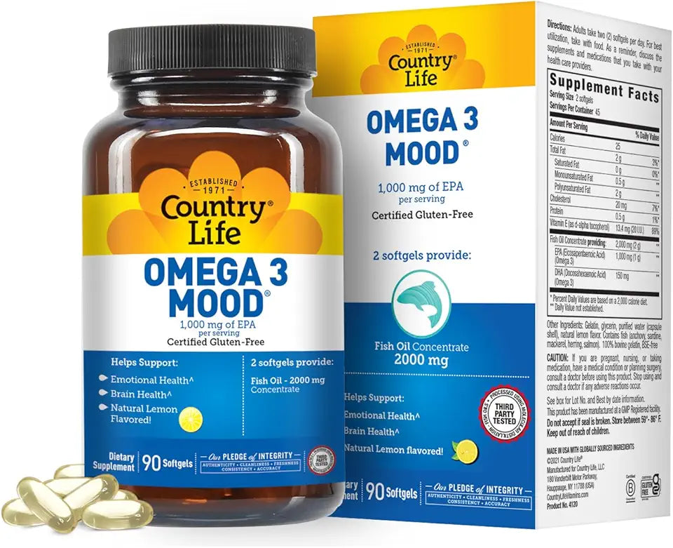 2000mg Fish Oil with EPA & DHA, 90 Softgels U8848