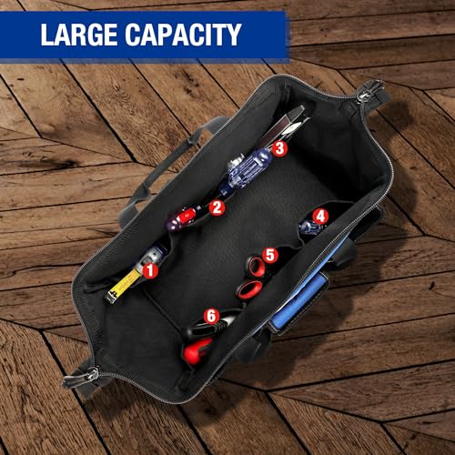 18-inch Wide Mouth Storage Tool Bag with Shoulder Strap S947661