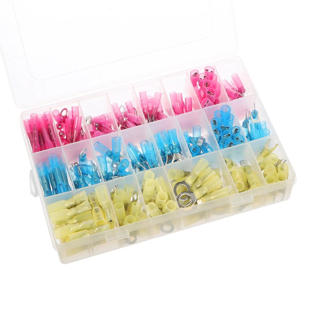 250x Heat Shrink Wire Connectors Crimp Terminals Kit U723774