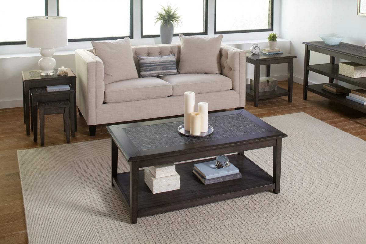Nesting Tables with Mosaic Tile Inlay Set of 3 K1166