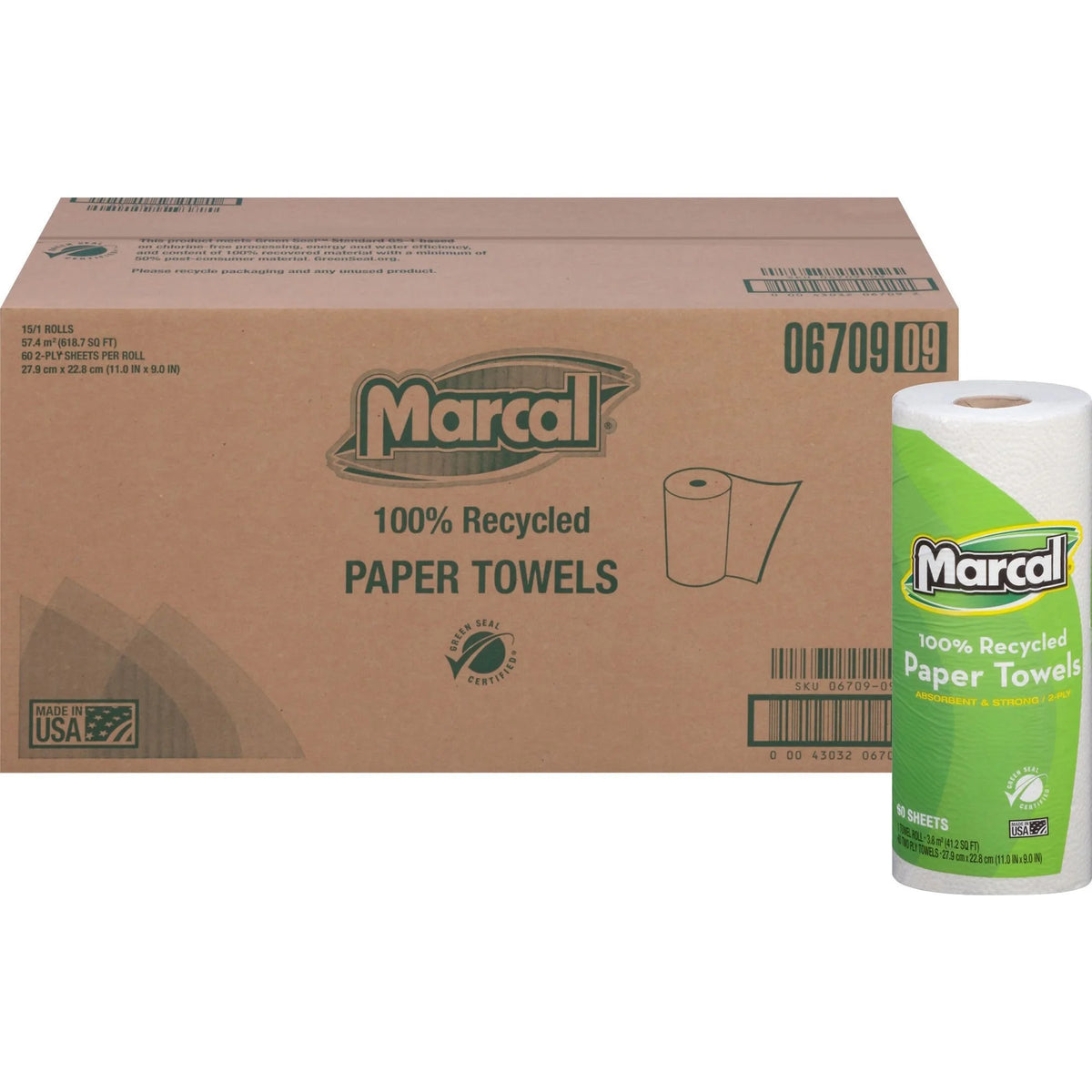 100% Premium Recycled Roll Towels V139