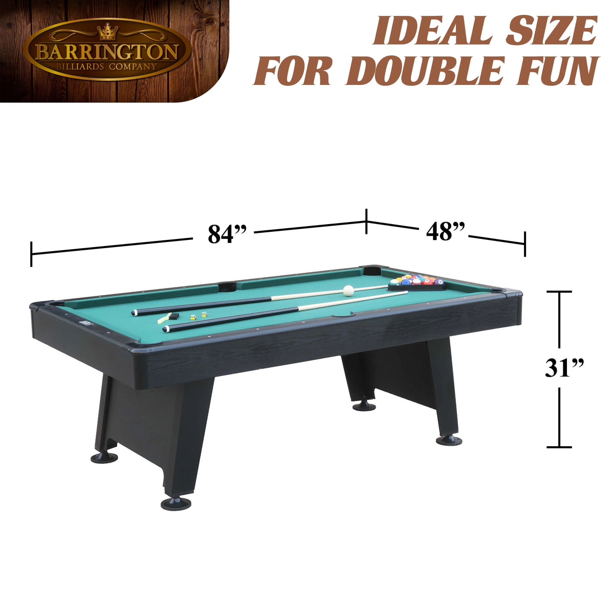84 Arcade Pool Table with Dartboard Set O985544