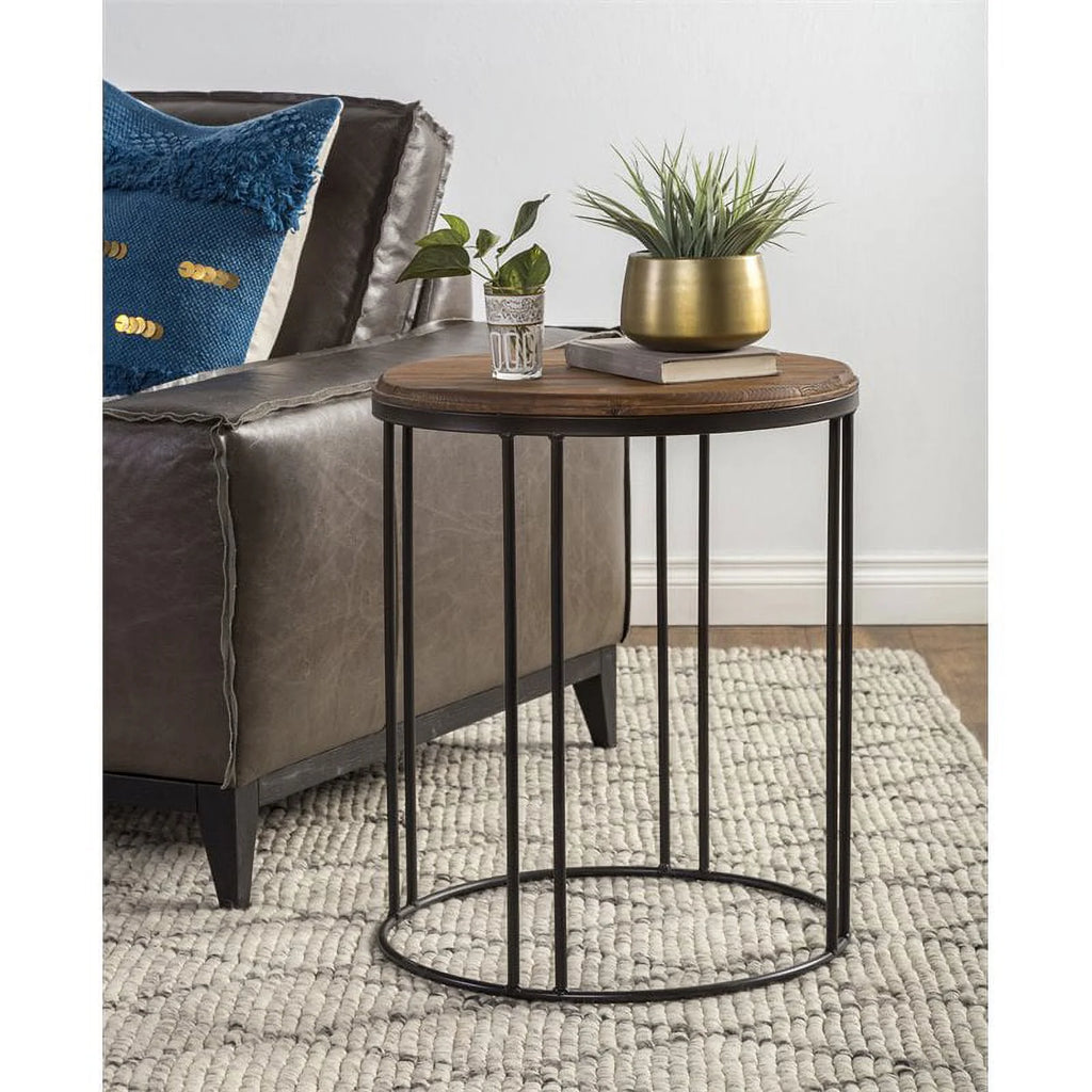 Reclaimed Pine End Table Set of 2 L54880