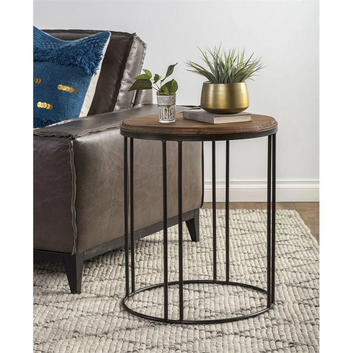 Reclaimed Pine End Table Set of 2 L54880