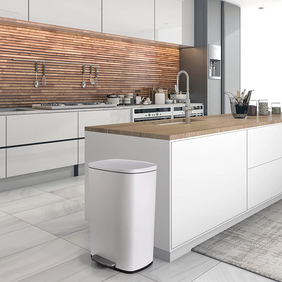 Stainless Steel 13.2 Gallon Kitchen Trash Can G639044