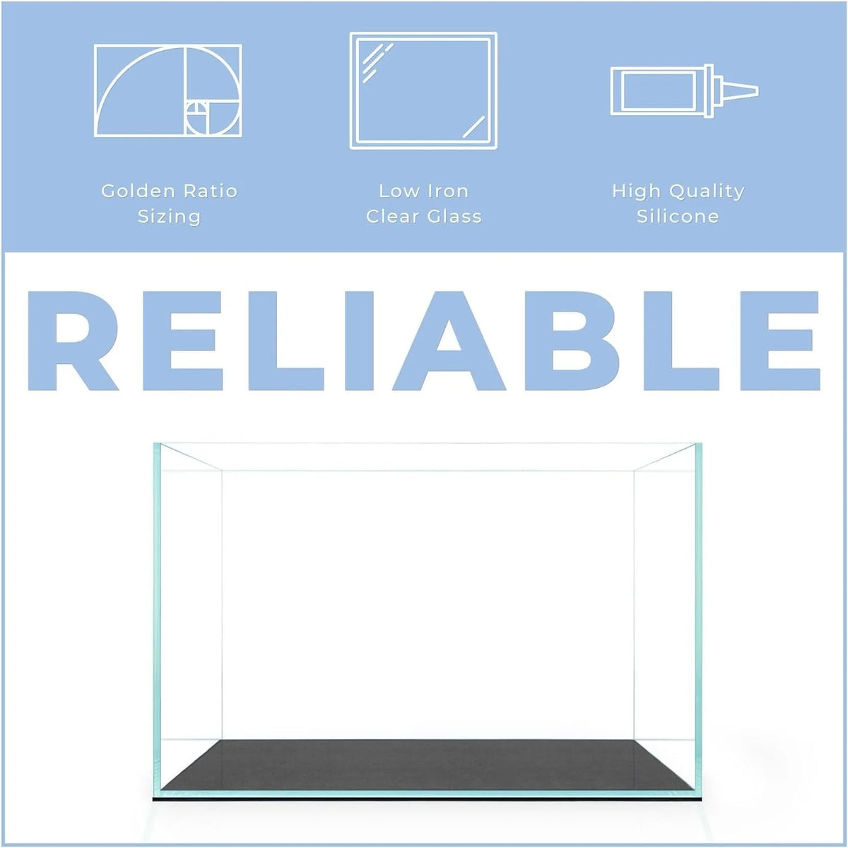 5 Gallon Rimless Glass Aquarium U4061
