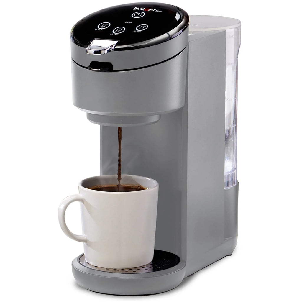 2-in-1 Single Serve Coffee Maker with 3 Brew Sizes, Maroon Red Z6278