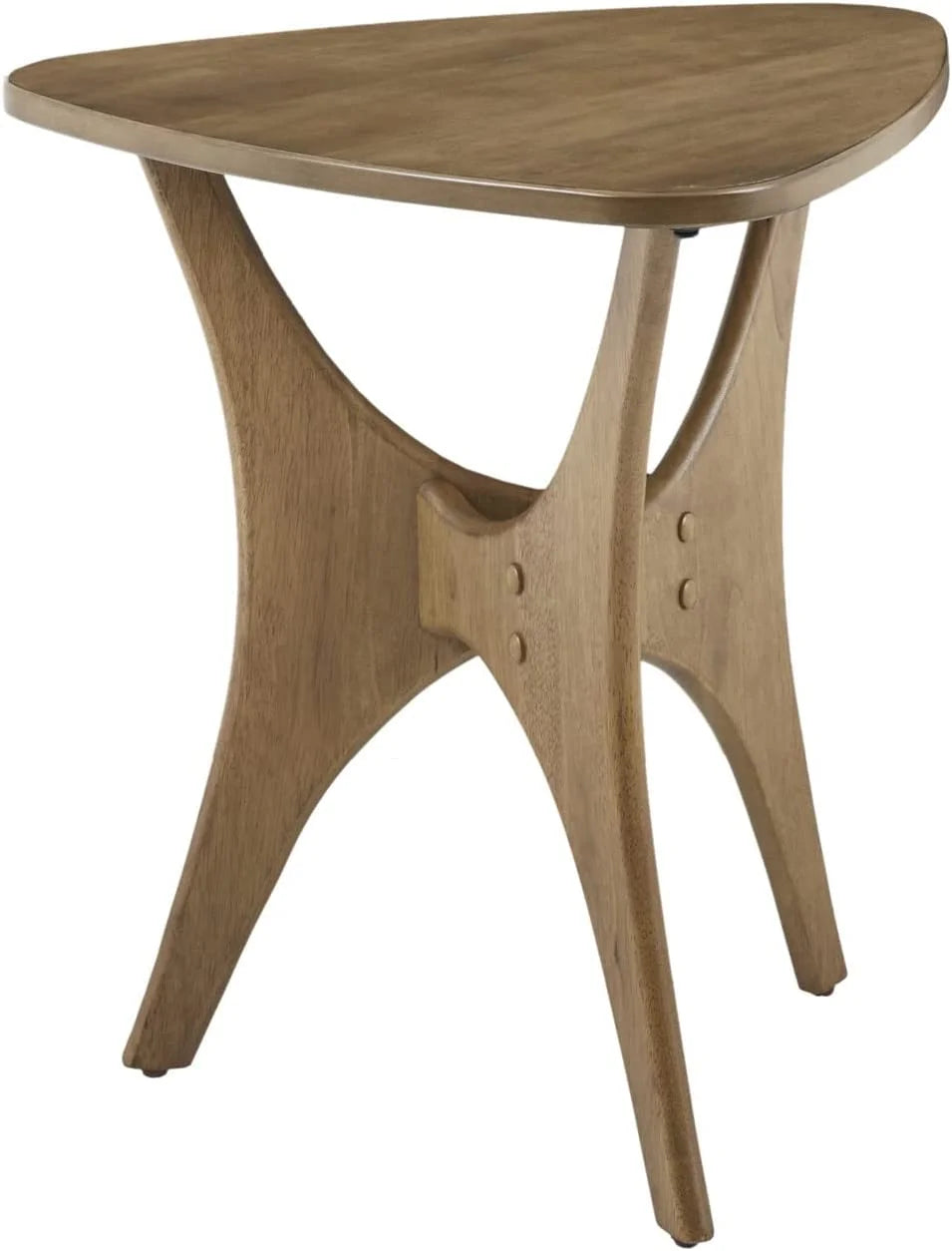 Light Brown Triangle Sofa Table with Solid Wood Legs D640954