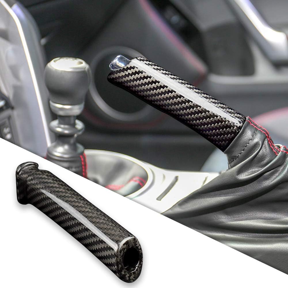 Carbon Fiber Handbrake Cover Grip Handle Lever Pack of 2 E805