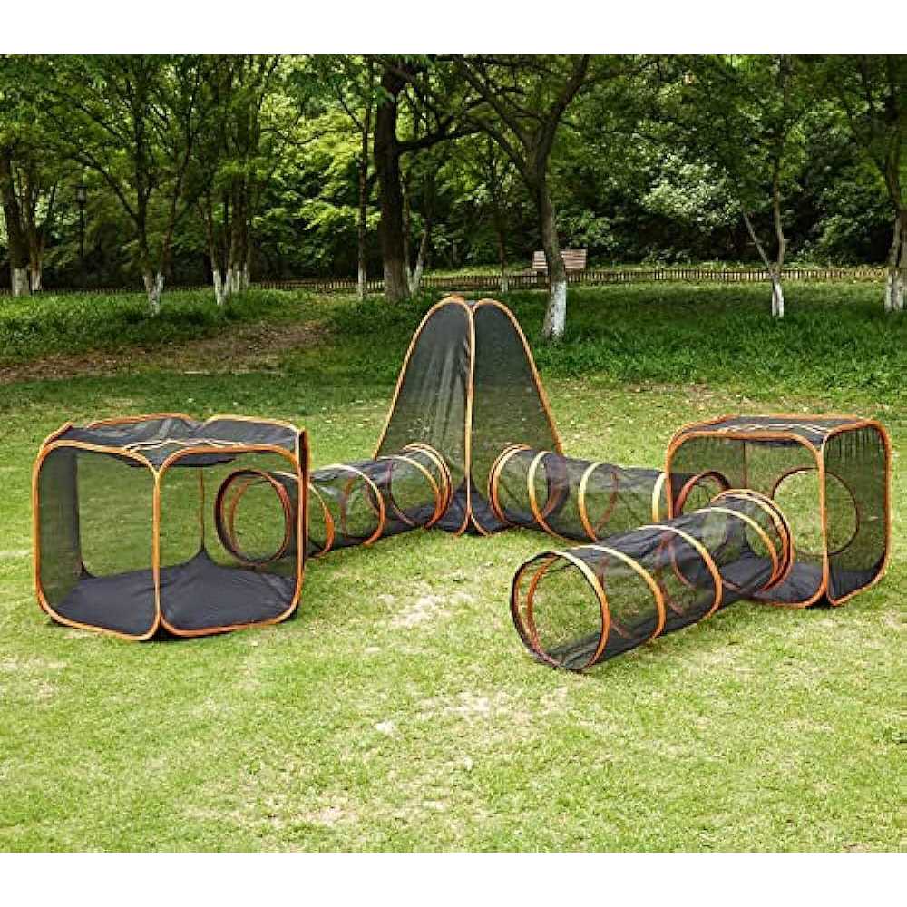 6-in-1 Tent Cat Enclosures with Tunnel H9834