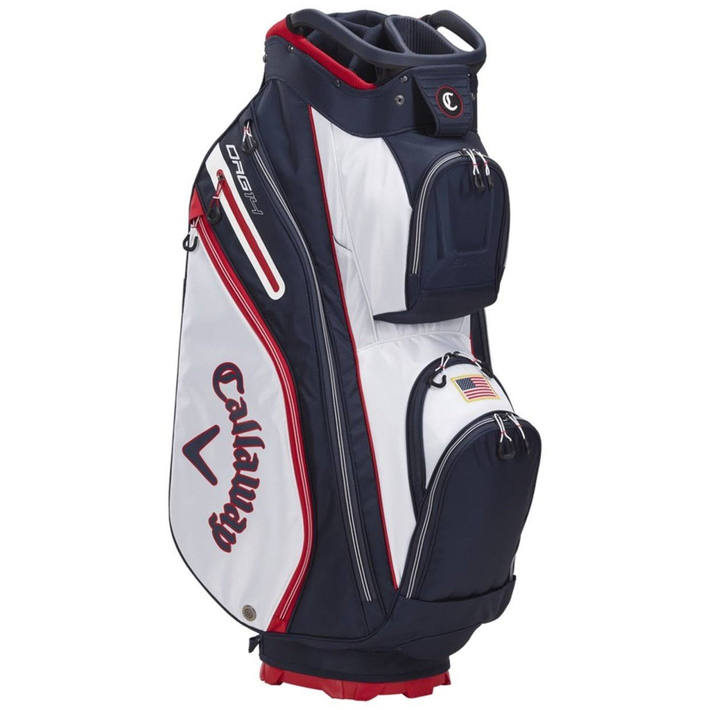 Golf Cart Bag White Navy Flag F671