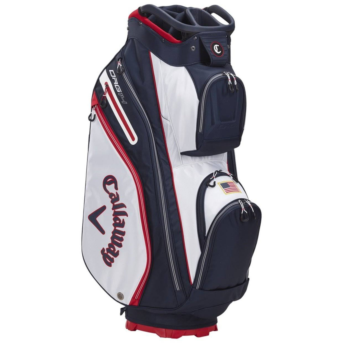 Golf Cart Bag White Navy Flag F671