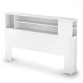 White Wood Full Queen Bookcase Headboard I89300