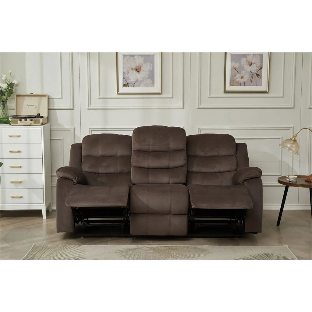 Brown Microfiber Sofa B8235