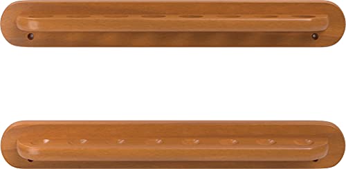 Solid Oak Wall Mounted Pool Cue Rack, Holds 8 Cues R4856