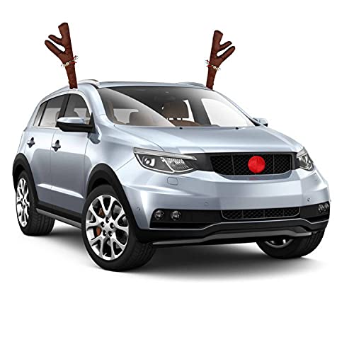 Car Reindeer Antlers & Nose Christmas Costume Decoration Kit (Brown) X97070
